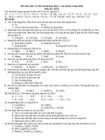 ĐỀ THI THỬ TUYỂN SINH ĐẠI HỌC, CAO ĐẲNG NĂM 2010 Môn thi : HOÁ 4