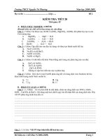 Đề KT Hóa 9 Tiết 20 (đề 2 )