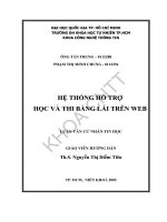 HỆ THỐNG hỗ TRỢ học và THI BẰNG lái TRÊN WEB 