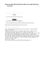 Code hiển thị thanh tìm kiếm Google