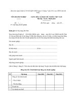 MẪU ẢN ĐĂNG KÝ THAM GIA XÉT TẶNG GIẢI THƯỞNG MÔI TRƯỜNG