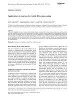 Application of enzymes for textile fibres processing (1) 