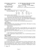 Đề chọn HSG Hóa THCS Khánh Hòa 2007-2008