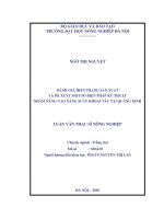 Luận văn đánh giá hiện trạng sản xuất và đề xuất một số biện pháp kỹ thuật nhằm nâng cao năng suất khoai tây tai quảng ninh 