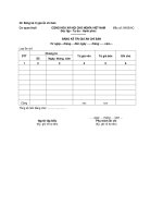 MẪU BẢNG KÊ TRỊ GIÁ ẤN CHỈ BÁN