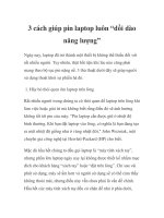 3 cách giúp pin laptop luôn dồi dào năng lượng 