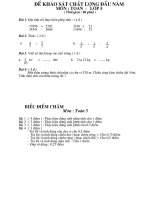 De khoa sat chat luong dau nam mon Toan 5