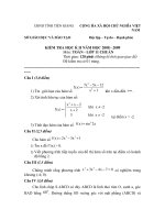 Đề thi 11 Toán CB 08-09