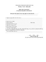  ĐƠN XIN GIAO ĐẤT