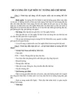 ĐỀ CƯƠNG TƯ TƯỞNG HỒ CHÍ MINH -NĂM HỌC 2010