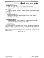 Tiết 52 Lập kế hoạch cá nhân