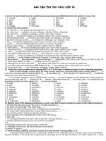 Đề thi Tiếng Anh vào lớp 10 PTTH