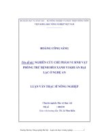 Nghiên cứu chế phẩm vi sinh vật phòng trừ bệnh héo xanh vi khuẩn hại lạc ở nghệ an 