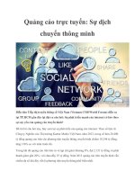 Quảng cáo trực tuyến sự dịch chuyển thông minh 