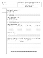 Khảo sát chất lượng đầu năm 08 - 09