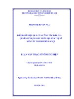 Luận văn đánh giá hiệu quả của công tác đấu giá quyền sử dụng đất trên địa bàn thị xã sơn tây thành phố hà nội 