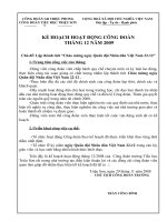 Kế hoạch Công đoàn tháng 12/2008