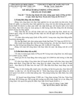 Kế hoạch Công đoàn tháng 03/2009