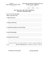 BẢN NHẬN XÉT VIÊN CHỨC HỢP ĐỒNG  (Dùng để ký Hợp đồng lao động)  