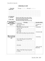 giao án sinh hoạt lớp