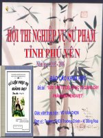 báo cáo khoa học - giải nhì hội thi nghiệp vụ sư phạm cấp tỉnh