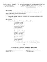 KỲ THI TỐT NGHIỆP TRUNG HỌC PHỔ THÔNG NĂM 2012 Môn thi NGỮ VĂN