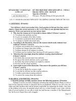 ĐỀ THI CHỌN HỌC SINH GIỎI CẤP TỈNH LỚP 12 THPT VÒNG 1 NĂM 2012 MÔN TIẾNG ANH - SỞ GIÁO DỤC VÀ ĐÀO TẠO LONG AN