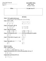 BÀI KIỂM TRA ĐẠI SỐ