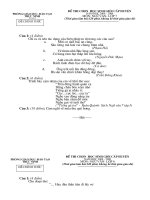 Đề thi HSG môn Văn 6-7-8