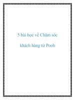 5 bài học về chăm sóc khách hàng từ pooh 