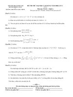 Đề thi thử ĐH, CĐ lần 1 môn Toán khối  A năm 2008