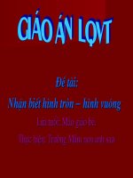 Nhận biết hình tròng, hình vuông