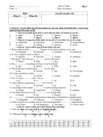 kiem tra 15'''' + 1 tiet T.A 8,9