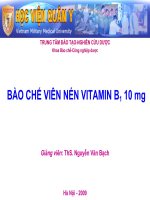 Bào chế viên nén Vitamin