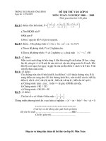 Đề thi thử+ đáp án vào lớp 10 - THPT năm học 2008-2009