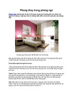 Phong thủy trong phòng ngủ 