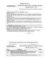 đề thi thử  ĐH-CĐ lần 1, năm học 2011-2012 Môn thi: lịch sử - khối C