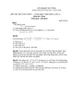 đề+DA môn toán thi vào THPT năm 2009