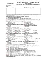 Đề kiểm tra giữa kỳ  lớp 7 07-08