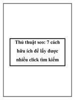 7 cách hữu ích để lấy được nhiều click tìm kiếm 