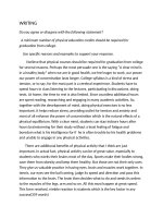 AMINIMUM NUMBER OF PHYSICAL EDUCATION CREDITS SHOULD BE REQUIRED FOR GRADUATION OF COLLEGE