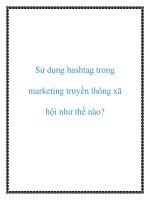 Sử dụng hashtag trong marketing truyền thông xã hội như thế nào 