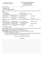 Đề thi lại Sinh 10 CB