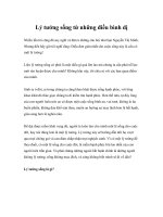 Nghệ thuật sống lý tưởng sống từ những điều bình dị 