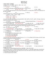 ĐỀ KT HÓA 10