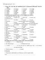 ĐỀ LUYỆN THI VÀO THPT ANH 9