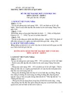 Đề thi thử đại học môn Lịch sử năm 2011