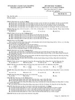 Đề thi học kỳ II- Trắc nghiệm