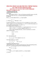 Phương pháp giải hệ phương trình trong kỳ thi tuyển sinh đh 