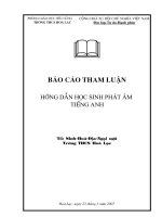 tham luận hướng dẫn học sinh phát âm tiếng anh